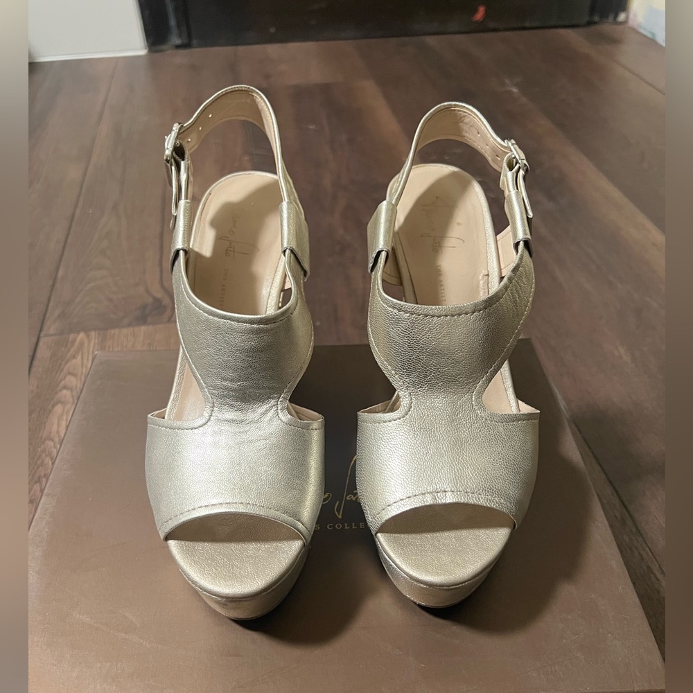 Franco Sarto Platino Leather Wedges